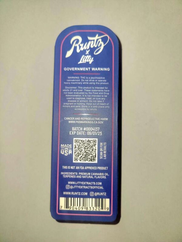 [1g] runtz full disposable pen – blue guava gelato