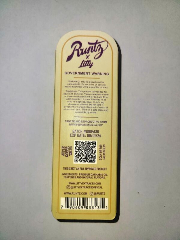 [1g] runtz full disposable pen – coconut pineapple – sativa