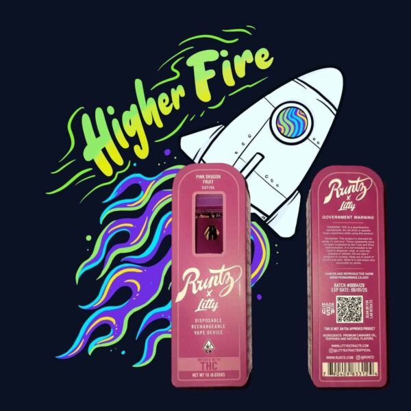 [1g] runtz full disposable pen – pink dragon – sativa