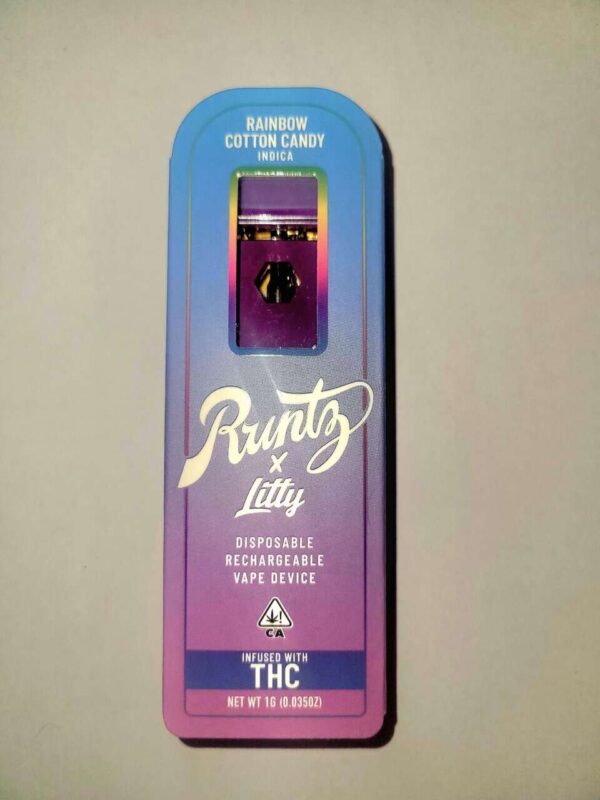 [1g] runtz full disposable pen – rainbow cotton candy – indica