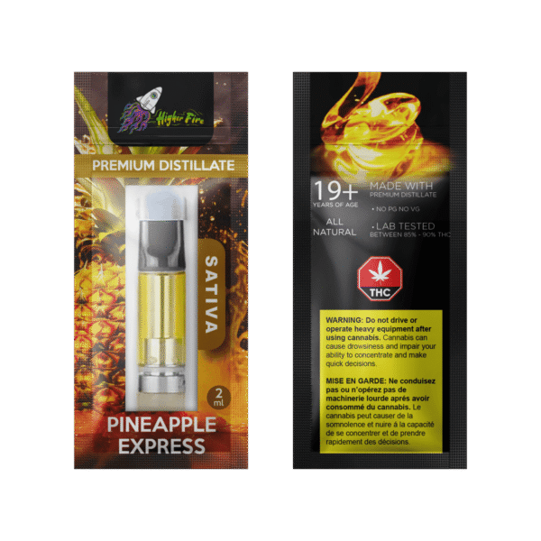 2.0 distillate cartridge – higher fire – pineapple express – sativa.png