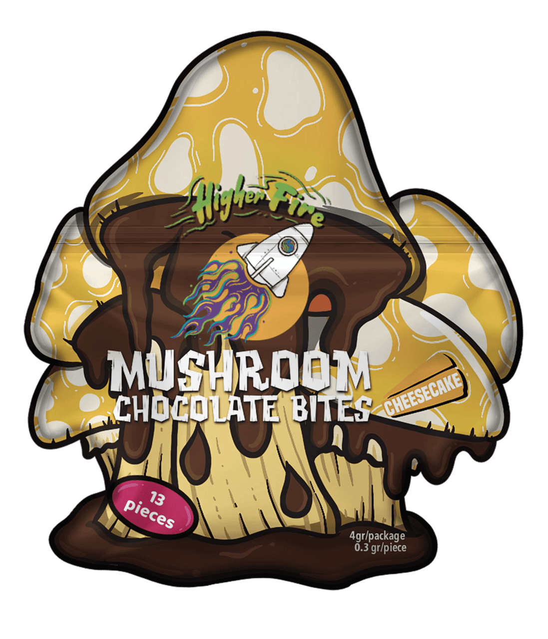 4g higher fire mushroom chocolate bites 10 pieces cheesecake.png 4g higher fire mushroom chocolate bites 10 pieces cheesecake.png